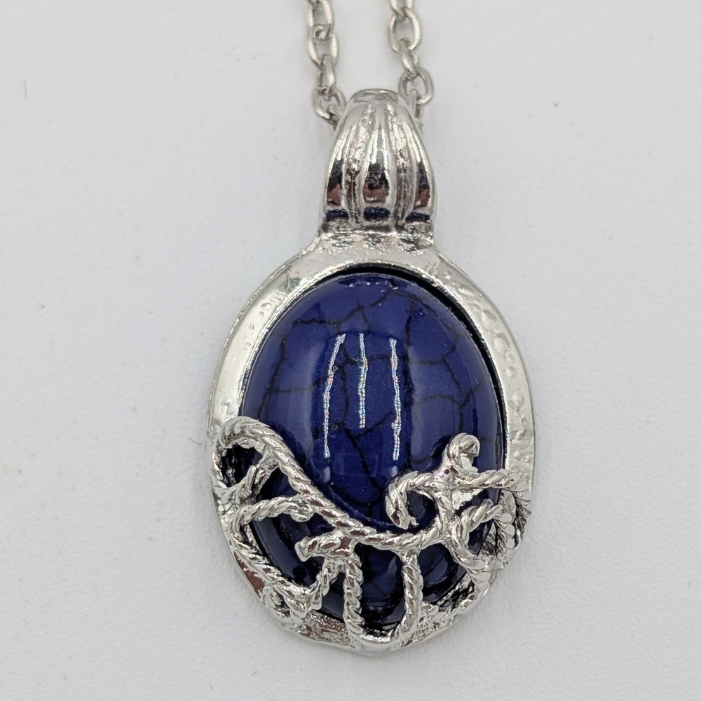Vampire Diaries Inspired Katherine Pierce Daylight Pendant Necklace Blue